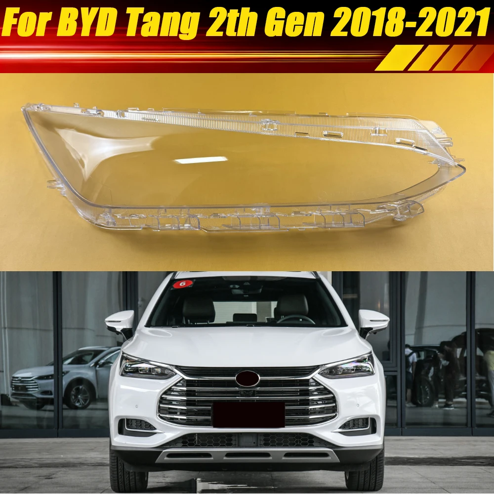 

For BYD Tang 2th Gen 2018 2019 2021 Headlight Plastic Cover Shade Transparent Lampshade Lamp Lens Headlamp Shell Plexiglass