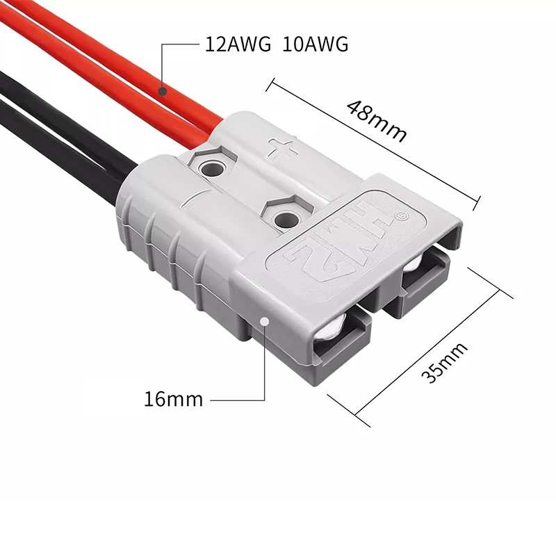 For Forklift 1 to 2 Splitter 50A 120A 175A Connector Solar Battery Harness Charging Cable 6/7/10/12AWG Quick Connect Disconnect