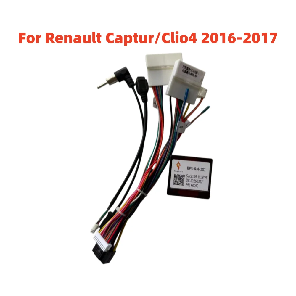 Plug&Play CANBUS RP5-RN-10116 Pin Wiring Harness For Renault Captur/Clio4 2016-2017(Low Version) Android Radio Adapter SWC Kit