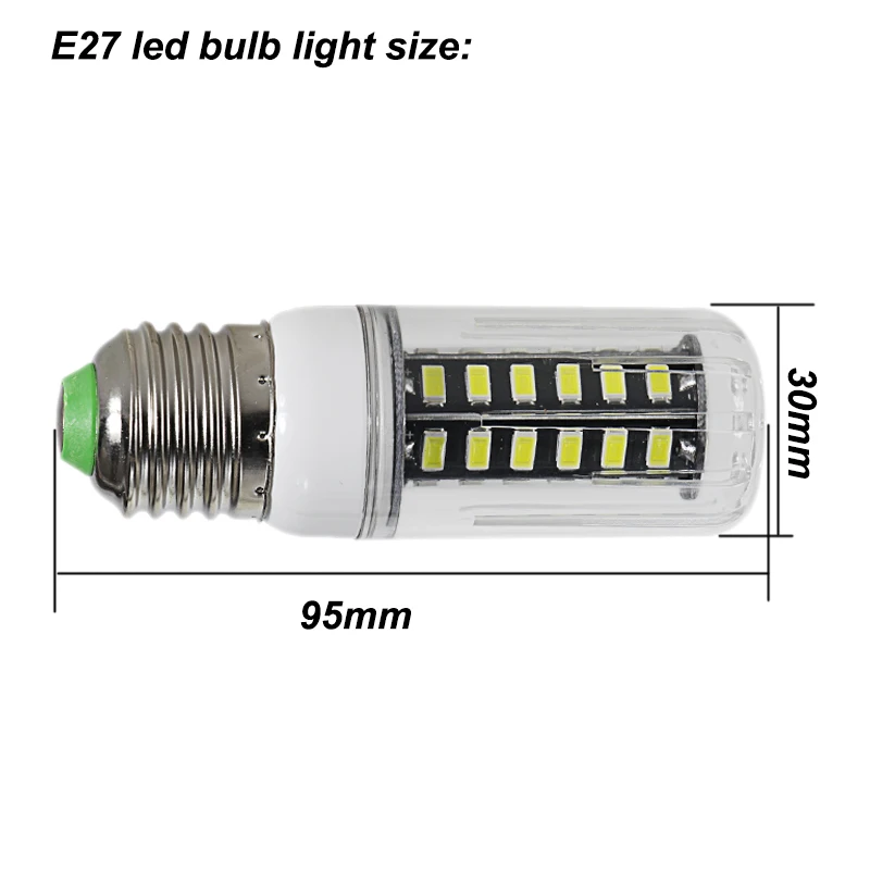 Bombilla Led Corn Light E27 8W 12v 24v 36v 48v 60V Low Voltage Dimmer 110v 220v 12 Volt Indoor High Brightness 5730 Home Lamp