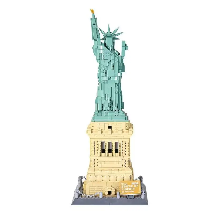 

New Architecture Statue of Liberty Large Collection Building Bricks Compatible 21042 Set Model Toys for Kids and Adults Gift