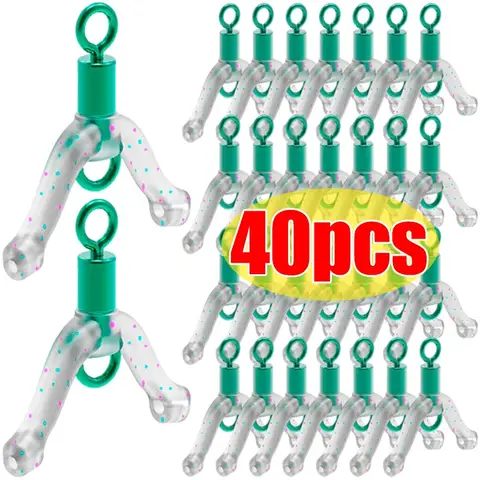 낚시 후크 분리기 Anti Tangle Boom 녹색 실리콘 Bifurcator 고탄성 Subline Splitter Lure Rigging 액세서리 도구