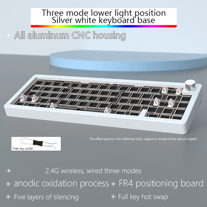 60% Mechanical Gaming Keyboards Base With LED Backlights And Hot Swappable Switches For PC Gamers Wire Wireless