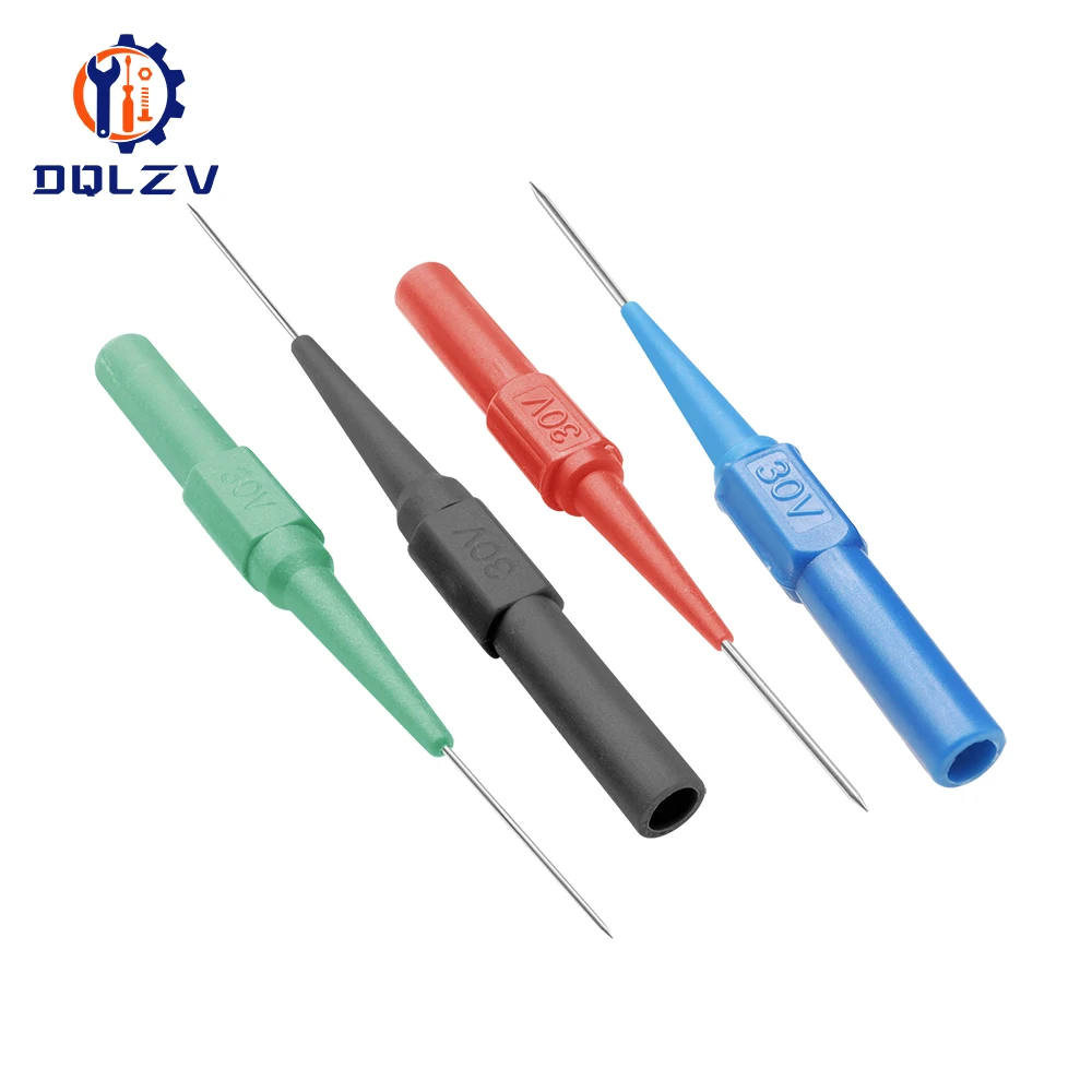 30V Car Tip Probes Diagnostic Tools Auto Multimeter Test Leads Extention Back Piercing Needle Tip Probes Mechanical connector