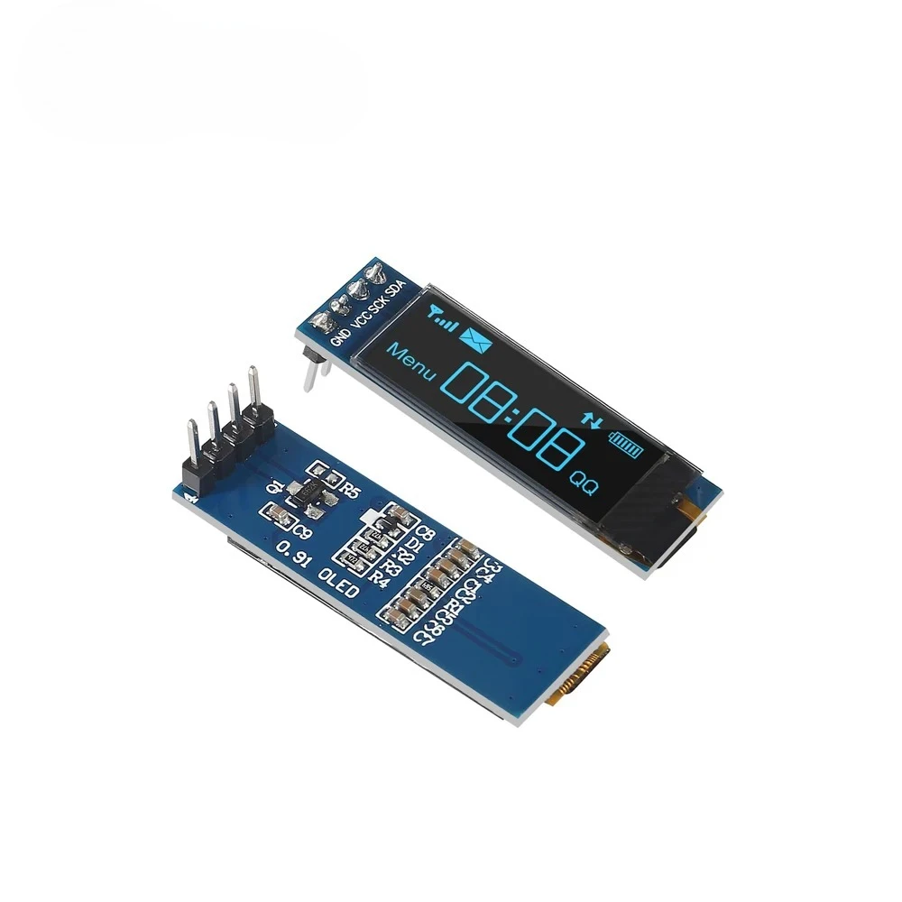 1pcs 0.91 inch OLED display module white/blue OLED 128X32 LCD LED Display SSD1306 12832 0.91 IIC i2C Communicate for ardunio