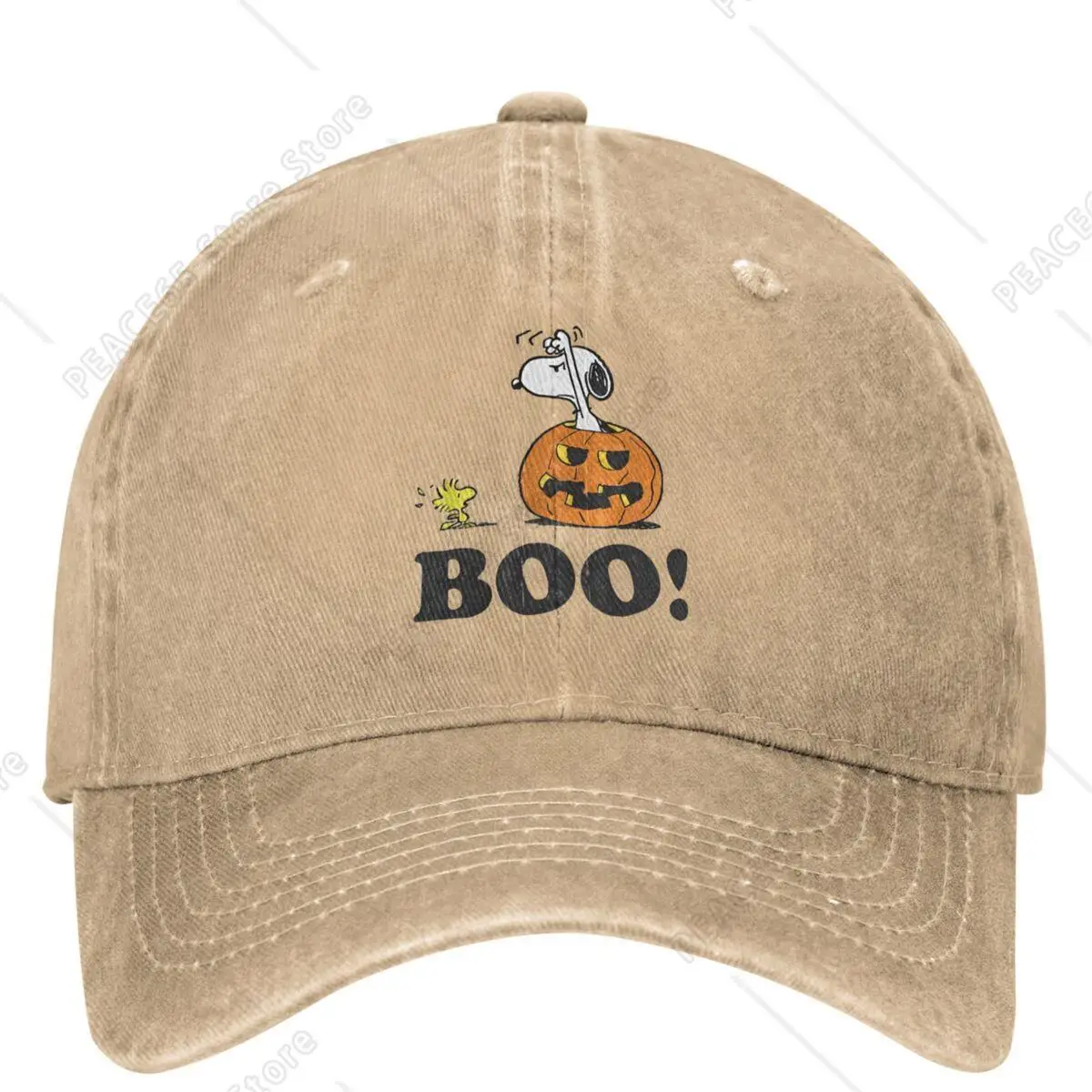 

Halloween Dog Cartoon Boo Casual Baseball Cap Autumn Holiday Trucker Hat Wholesale Running Hippie Snapback Cap