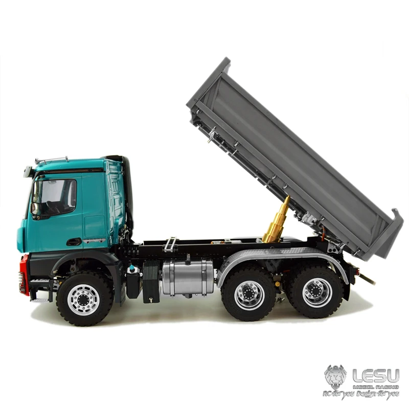 1/14 Truck hydraulic three-way dump truck 3348 full drive 6X6 high torque mud head simulation model toy RCLESU