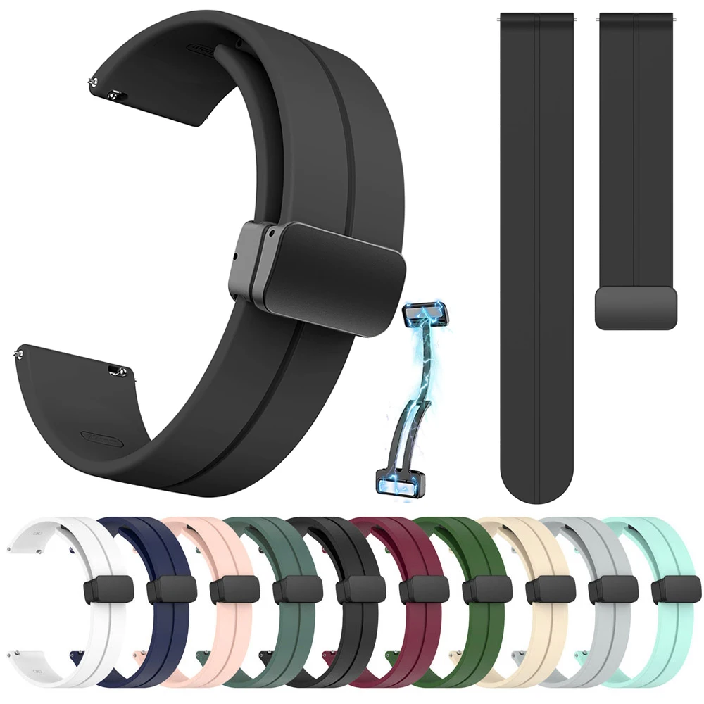 22mm 20mm Silicone Bracelet For Samsung Galaxy Watch 6 4 5 Pro 3 40mm 44mm 46mm 42mm Strap For Amazfit GTR GTS 4 3 2 Watchbands