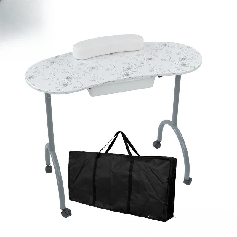 Pattern manicure table Mobile manicure table Portable multi-functional folding manicure table