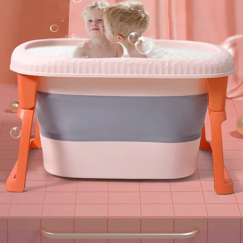 Multi-purpose Baby Bathtub Environmental Protection Tasteless Bathroom Barrel Folding Design Bath Bucket Stable Load-bearing