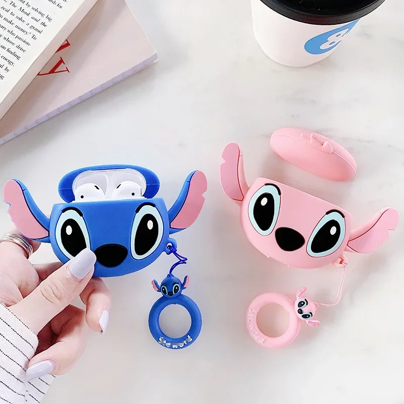 Disney Mickey Minnie Mouse Stitch StellaLou Earphone Case for AirPods 3 2 1 Pro Cartoon Bluetooth Headphones Protective Cover