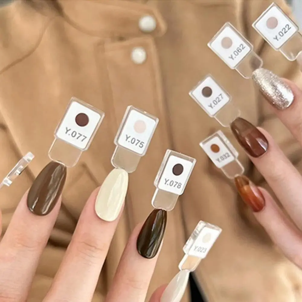 Magnetic Nail Swatches Book No Pattern 120 Color Nail Color Display Book Removable With Digital Label Nail Sample Display Book