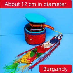 Nepalese Tambourine Square Sheepskin Dharma Drum Black Brown Burgandy Gift Streamer Drum Cover Sound Crisp Buddhist Supplies