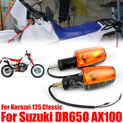 For Suzuki DR650 DR 650 AX100 AX Kurazai 125 Classic Motorcycle Accessories Turn Signal Light Flasher Directionales Indicator