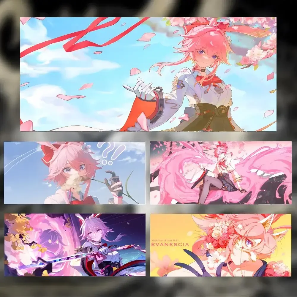 character figurine H-Honkai: Star Rail Evanescia Mouse Pad Large Thick Desk Pad Stitched Edges Gaming Mouse Mat for PC