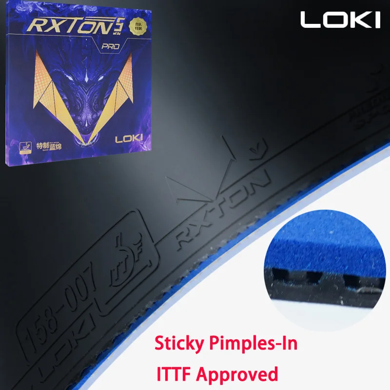 LOKI لزجة تنس الطاولة المطاط RXTON 5 Pro نقاط خاصة المقاطعة مع إسفنجة عالية الكثافة بينغ بونغ المطاط ITTF المعتمدة