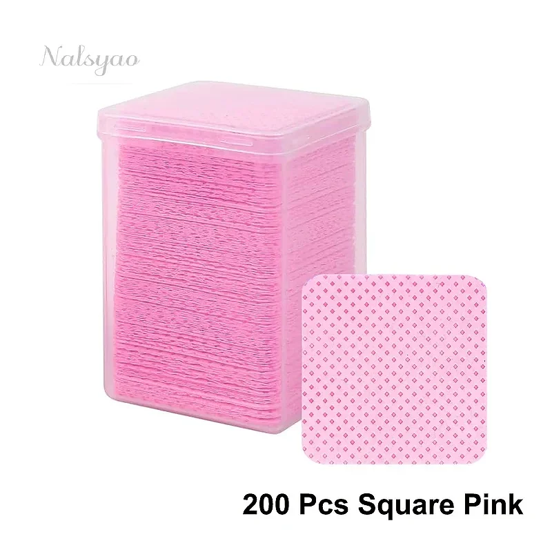 200Pcs Lint Free Nail Cleaning Wipes, Gel Nail Polish Remover Pads for Home Salon Use, Non-Shedding Nail Prep Wipes view 4