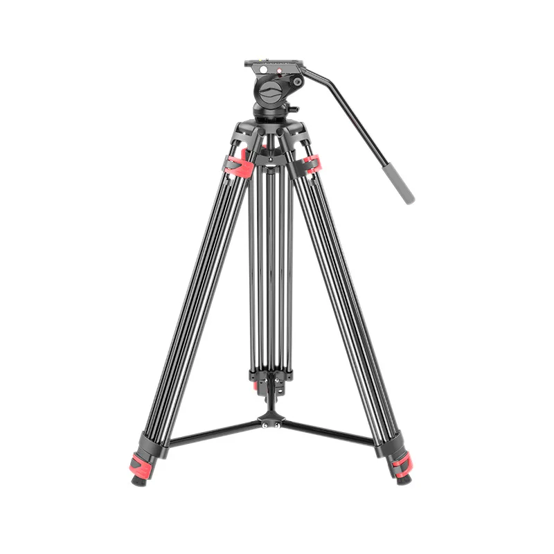 Floor-to-ceiling outdoor video Heavy-duty aluminum alloy gimbal tripod Professional 1.9m hydraulic damping camera tripod
