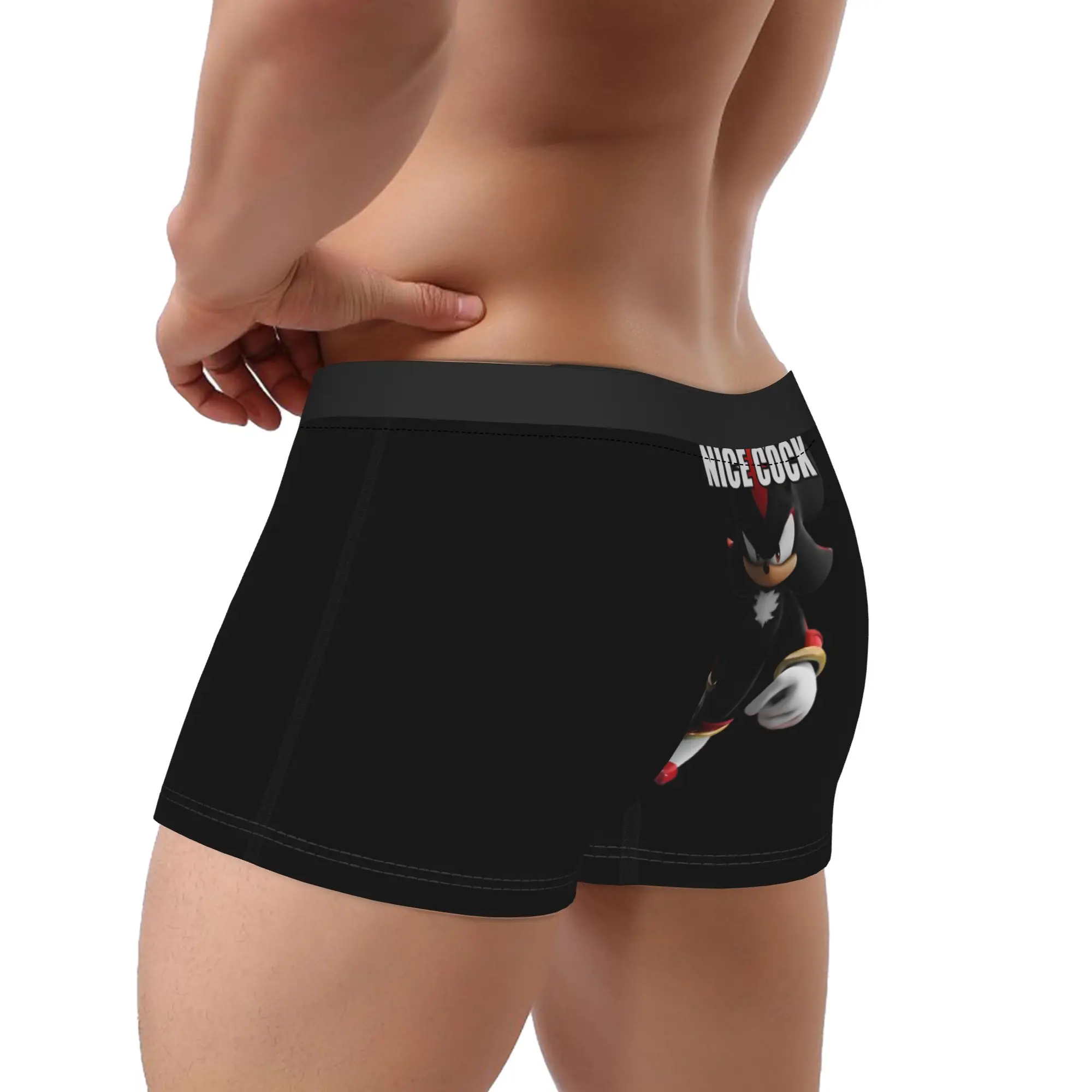 Shadowed Hedgehog Anime Cartoon Man Underwear  Boxer Briefs Shorts Panties Fashion Soft Underpants for Homme M-XXL