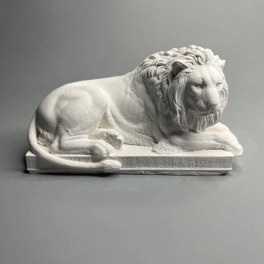 

Nordic ins Retro Roman Stone Carving Lion Art Gypsum Statue Home Soft Decoration Micro Desk Decoration Figurines Statues Decor