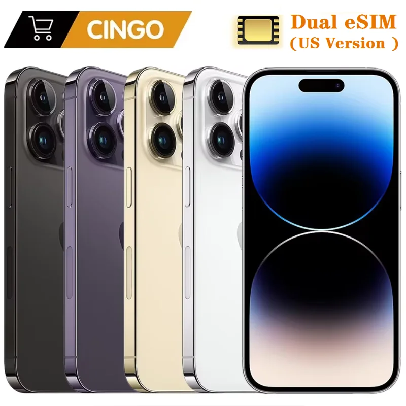 هاتف Apple iPhone 14 Pro / Pro Max مستعمل غير مقفول 128GB 256GB ROM 6GB RAM Dual eSIM Face ID NFC A15 iphone 14pro 14pro max هاتف محمول