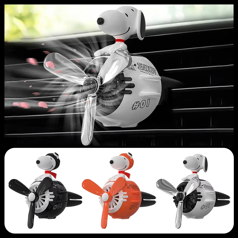 

Cartoon Snoopy Car Air Freshener Rotating Propeller Aromatherapy Car Accessories Interior Perfume Diffuser Fragrance Ornament