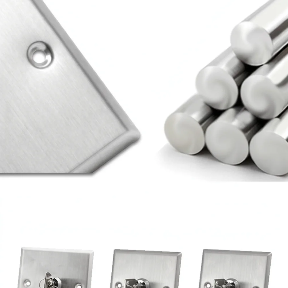 Metal Key Reset Switch For Security Access Control Systems Stainless Steel Panel With LED Light For Commercial Door