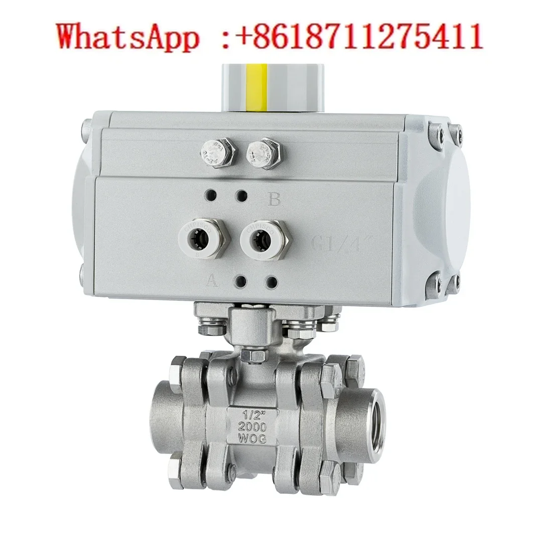 NANVA Pneumatic Stainless Steel Anti Static Medium Pressure Internal Thread Ball Valve 2000WOG PN63 Q611F-63P