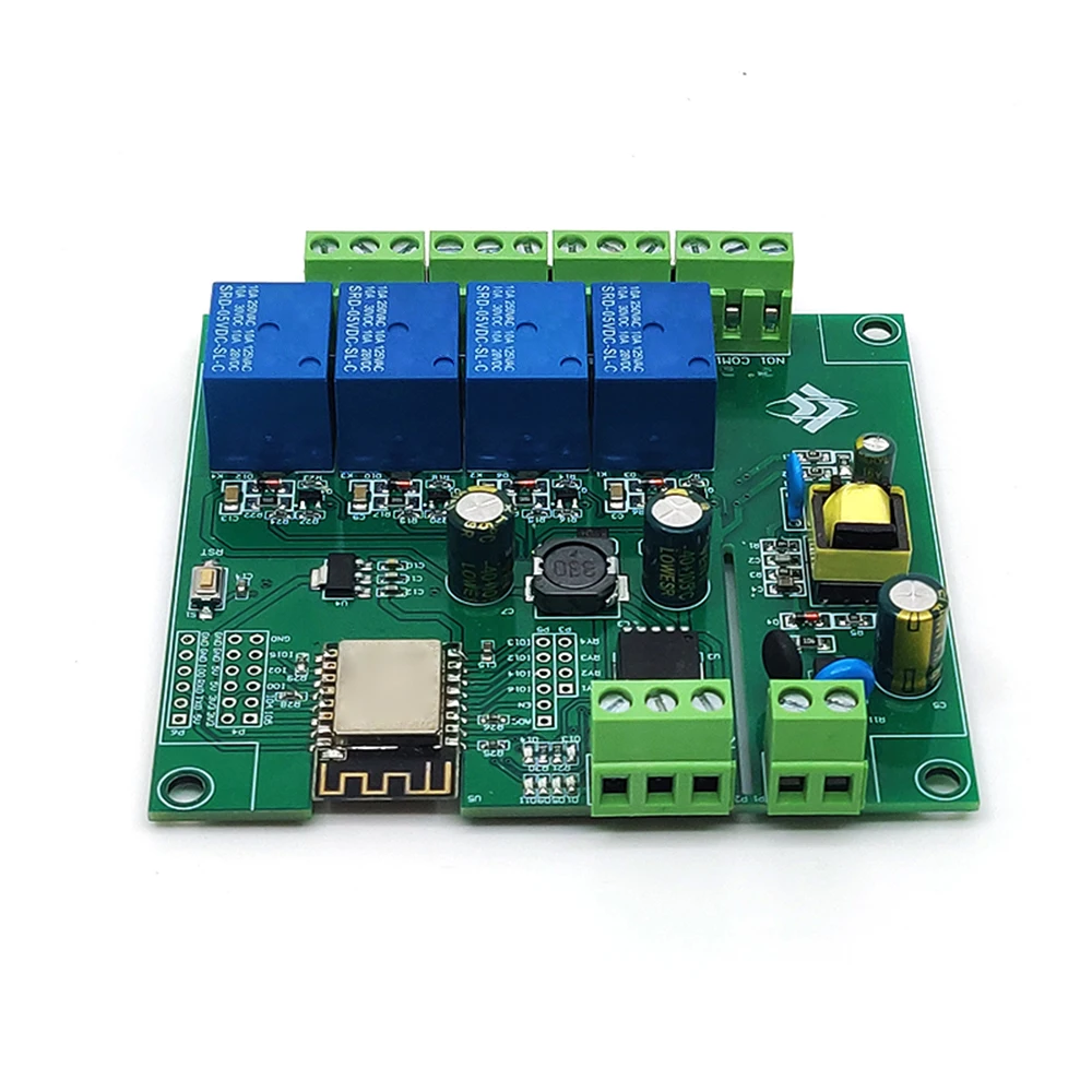 Relay Module WiFi 4‑Channel ESP8266 Development Board Voltage Monitoring Relay Industrial Parts for Wireless Control DC7‑12V/5V