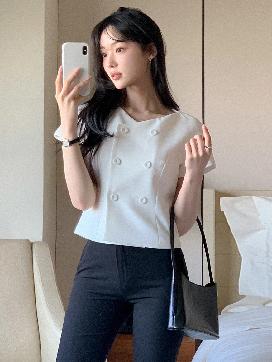 

Korean Style Short Coat Women's Luxury Slim Fit Sleeveless Waist-Cinching Elegant Versatile Top Fashionable Summer Outerwear