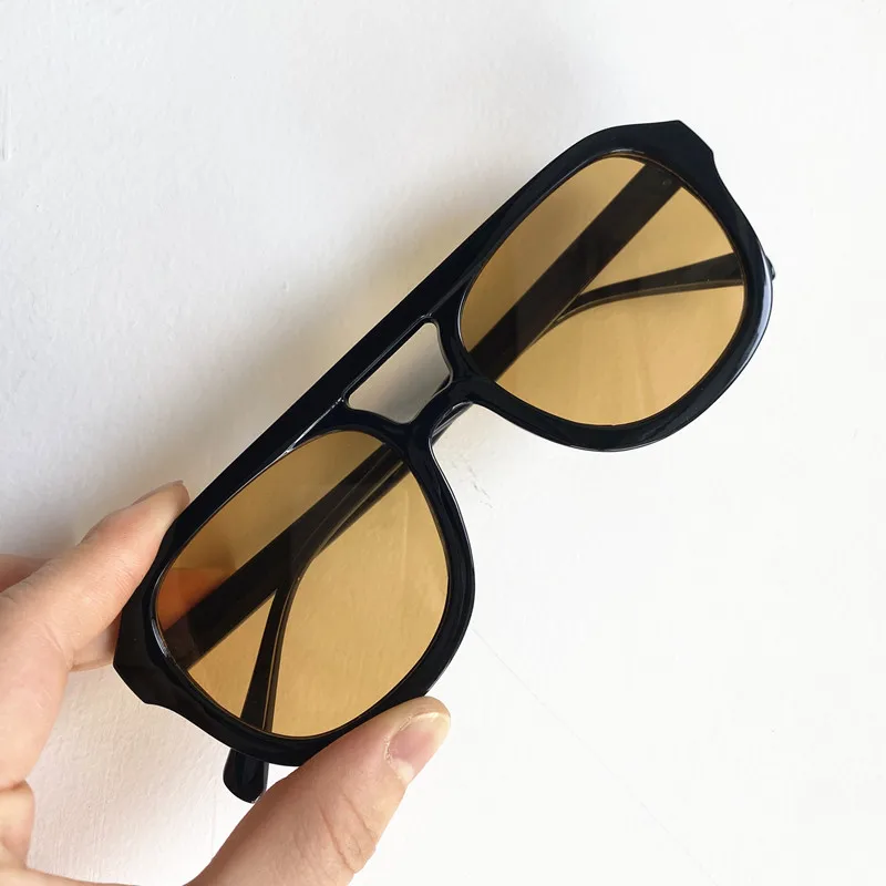 

Fashion Sunglasses Unisex Double Beam Sun Glasses Anti-UV Spectacles Retro Eyeglasses Square Google Ornamental