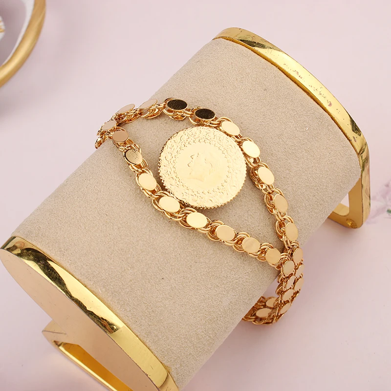 

Dicai New Women Bracelet Turkey Oman Luxury Jewelry Wedding Jewelry Bridal Gold Plated Bracelet Gift Couple Bracelets Fashion