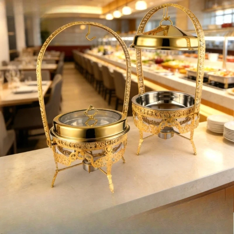 LMM stainless steel pattern hanging furnace combined steel cover food insulation pot hanging cover alcohol dining furnace
