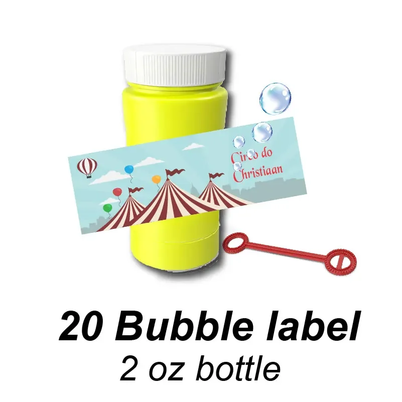 Circus Themed Stickers Labels for Water Bottle Juice Pouch Snack Bag Candy Wrapper Custom Baby Shower Birthday Party Supplier