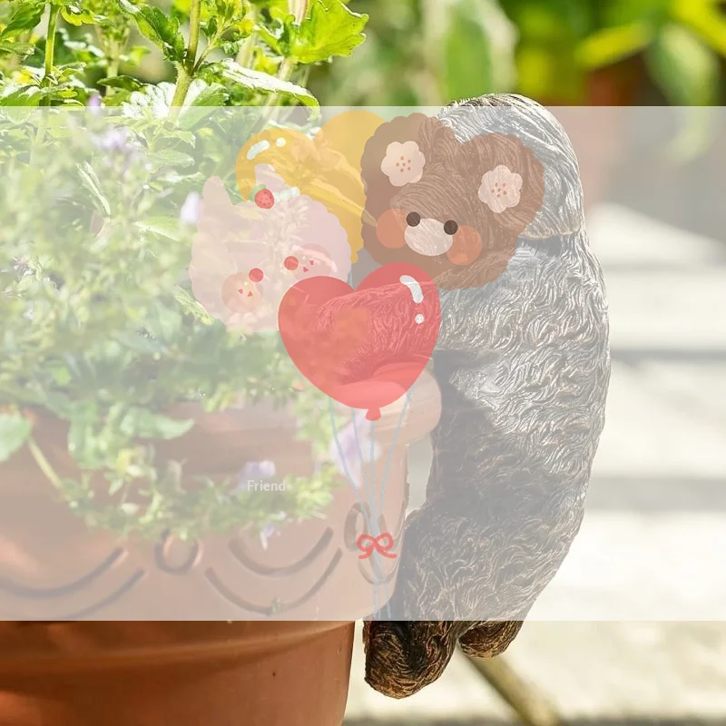 Potted Plant Partner Garden Decoration Dog Hanging Decor Dog Climbing Garden Statue Resin Garden Figurine Add To The Fun