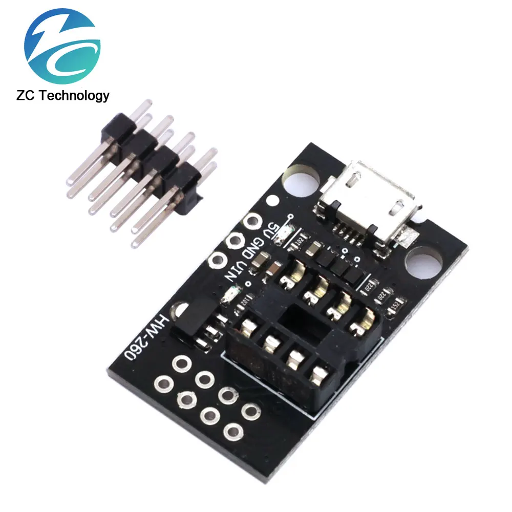 ATtiny13A / ATtiny25 / ATtiny45 / ATtiny85 Pluggable ATTINY Development Programming Bare Board