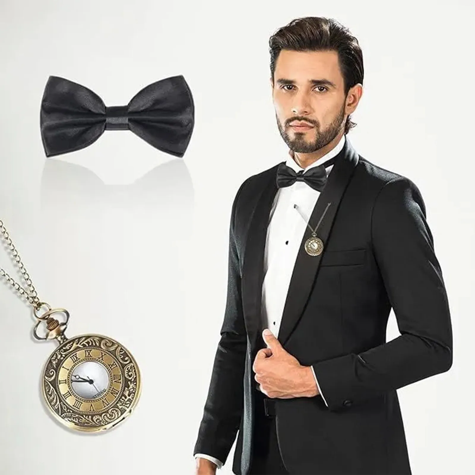 غاتسبي زي اللحية 1920s الرجال بيكي 30s بليندرز مجموعة مانهاتن زي الاكسسوارات ساعة جيب العصابات قبعة Y-الظهر الحمالات