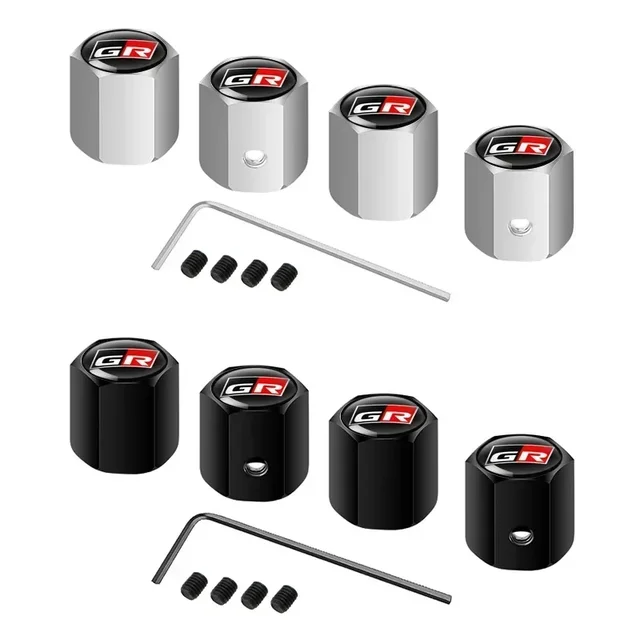 Aluminiowe nakładki na zawory opon antykradzieżowych Nakładki na felgi samochodowe do Toyota GR Sport Yaris Corolla Hilux Supra C-HR Akcesoria