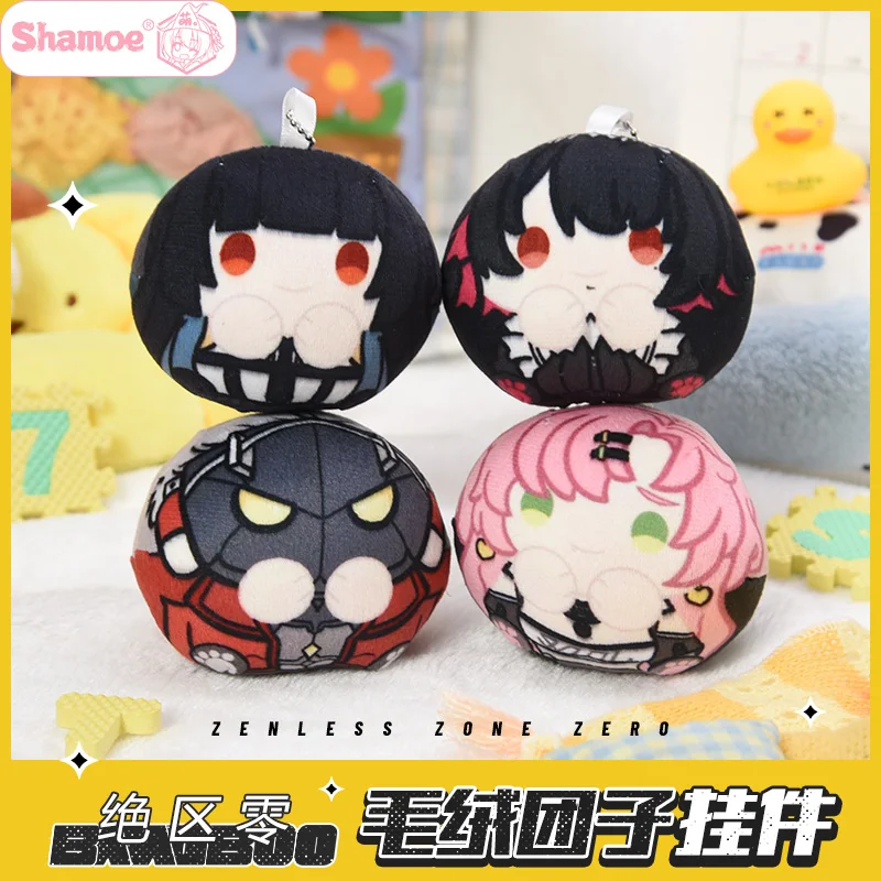 Anime Zenless Zone Zero Ellen Joe Hoshimi Miyabi Cosplay Fluffy Dumpling Pendant Cartoon Mini Throw Pillow Keychain Xmas Gift