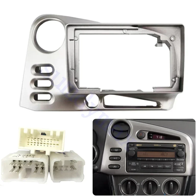 9inch Double 2 Din Car Radio Frame for Toyota Corolla MAtrix E140 2003-2008 Fascia Dash Kit DVD Radio Panel Stereo Cover