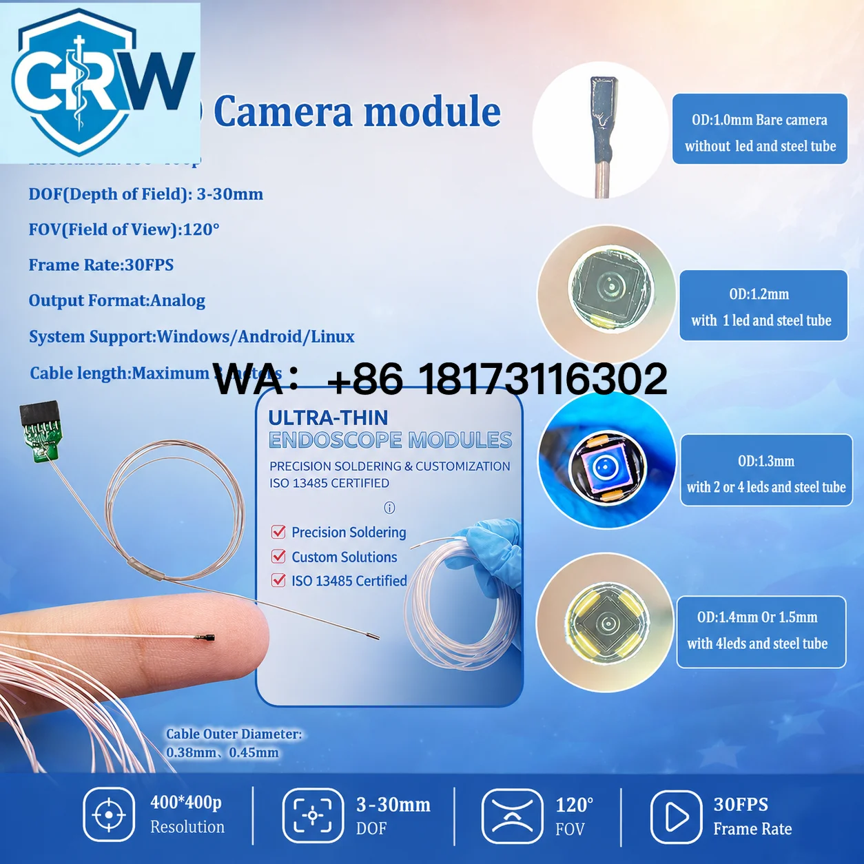 CRW Medical  Module OCHTA10 Mini    for Inspection Borescope Single Use   Component Factory Price