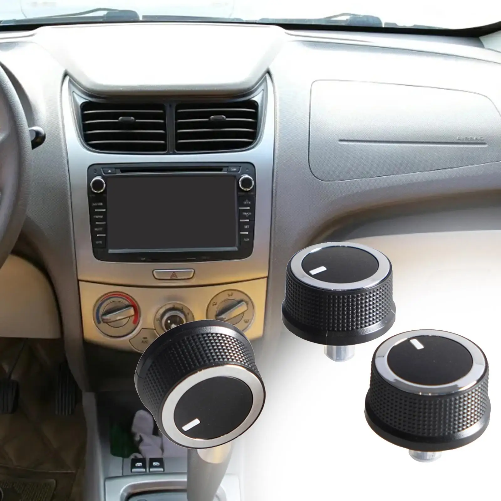 

3x Heater A/C Temperature Control Knob 84141127 Metal Direct Replaces