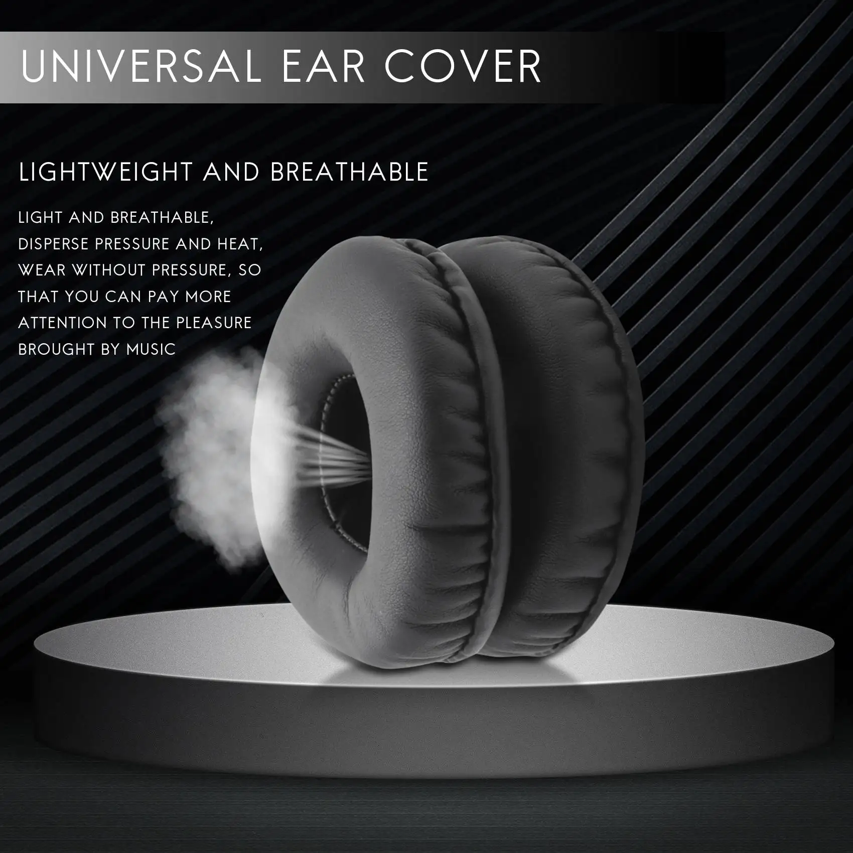 ABJG-1 Pair 70Mm Ear Pads, Universal Replacement Foam Pads Headphone Cushion