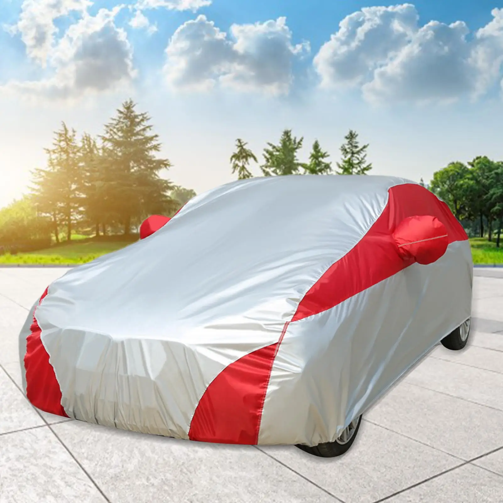 Car Cover Thick Waterproof Long-Lasting Sun Shade Protector Car Exterior Covers For Windshield Summer Winter Sun Snow Automotive