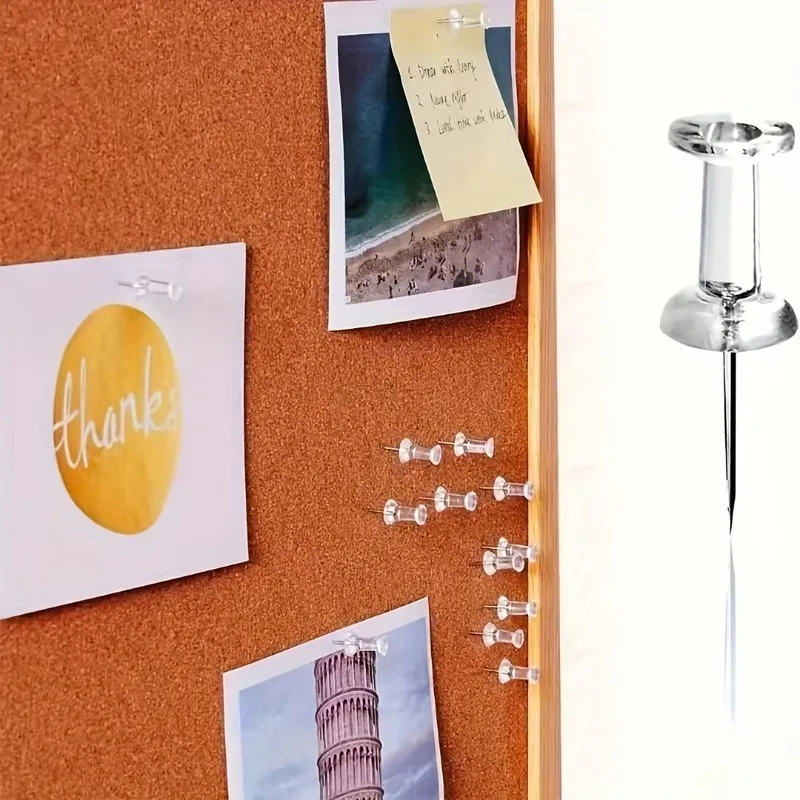 485 pcs Invisible Bulletin Board Pins for DIY Wall Decoration, Reusable Durable, Easy Push Sharp Pin