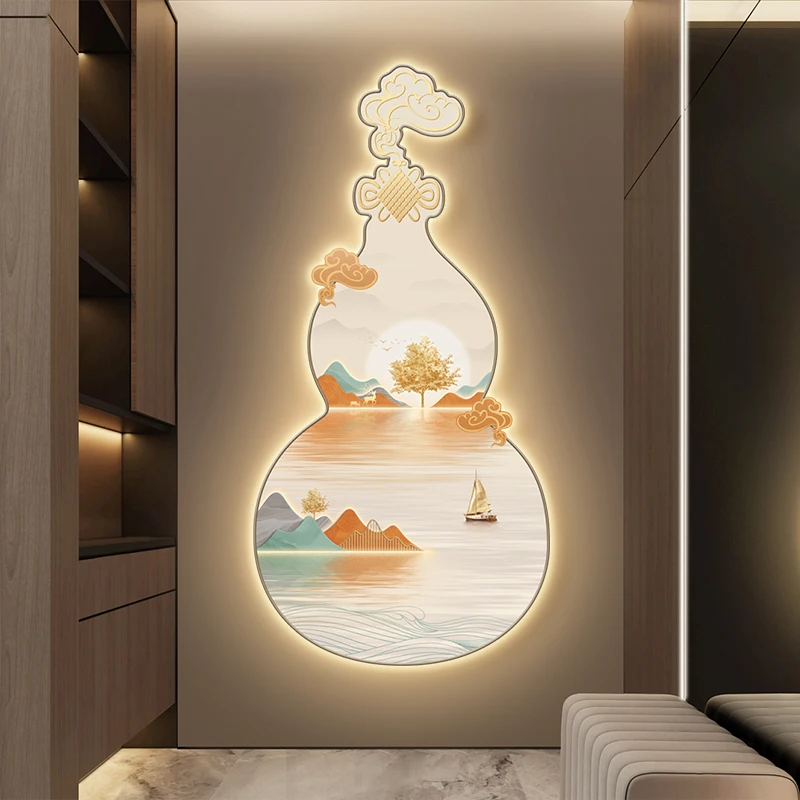 

Modern luxury-style entrance LED wall lamp, simple and elegant, illuminates the entrance door and the upscale landscape corridor