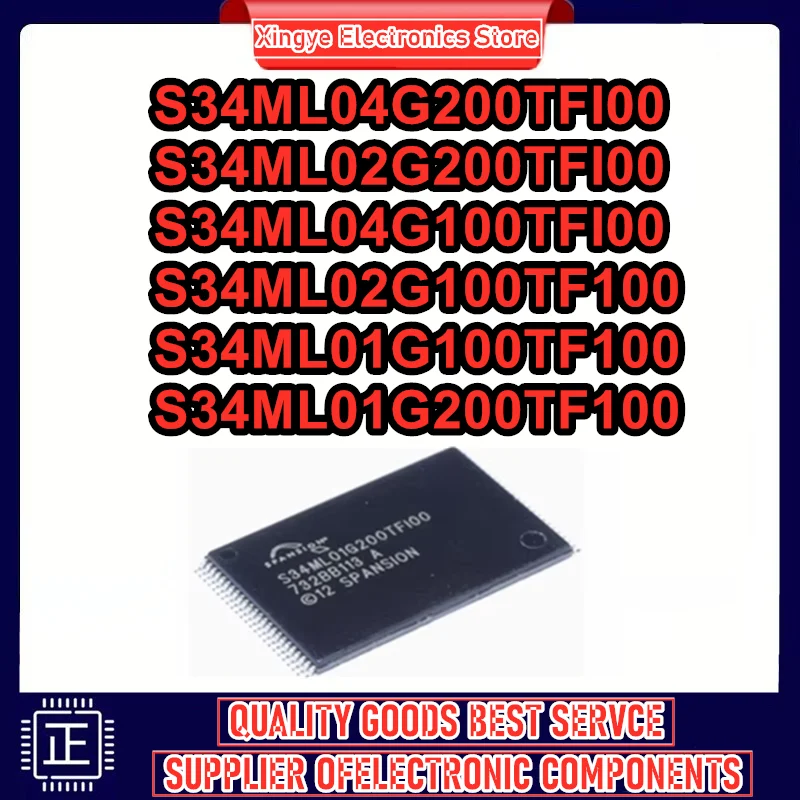 

5 шт. S34ML04G200TFI00 S34ML02G200TFI00 S34ML04G100TFI00 S34ML02G100TF100 S34ML01G100TF100 S34ML01G200TF100 TSOP-48 IC Новые