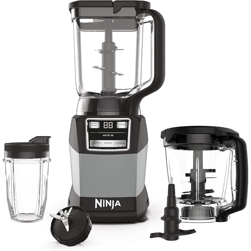 

Compact Kitchen System, 1200W, 3 Functions for Smoothies, Dough & Frozen Drinks with Auto-IQ, 72-oz.* Blender Pitcher, Grey