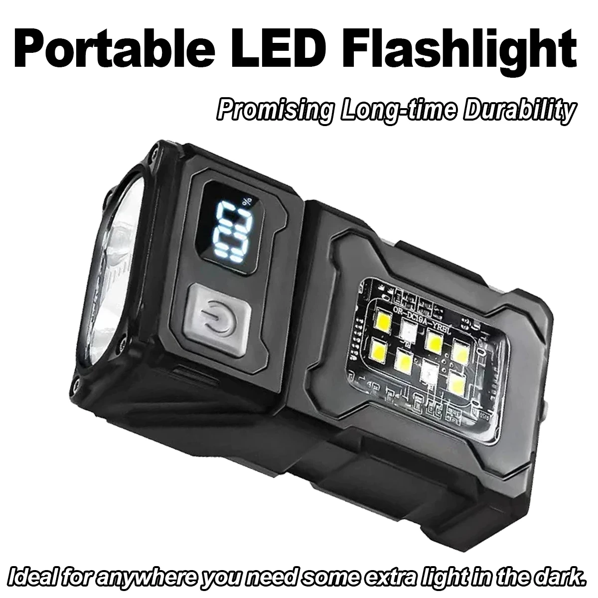 Mini Led Cob Flashlight Multifunctional Flashlights 180°rotatable Usb Rechargeable Portable Keychain Light Dual Lights Multiple