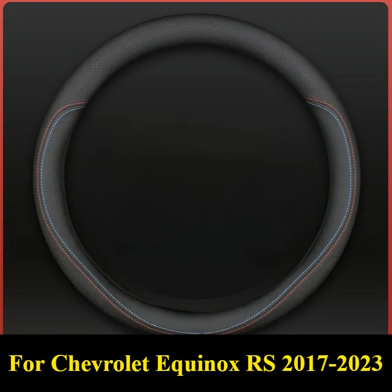 For Chevrolet Equinox RS 2017-2023 Steering Wheel Cover Non-Slip Rubberized Grip for Precise Steering Control